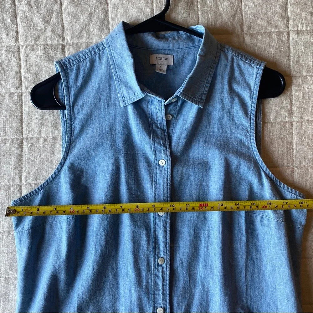 J. Crew denim button up blouse - Picture 3 of 4